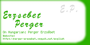 erzsebet perger business card