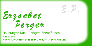erzsebet perger business card